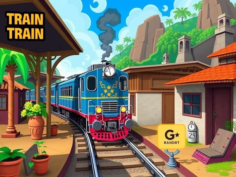 Indian Pixel Train Journey Game Screenshot